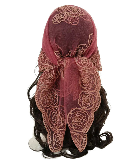 Blumen-Mesh Scallop Design Bandana