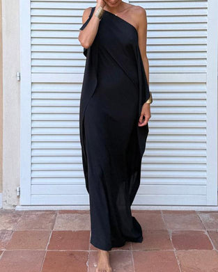 Kleid fließend einfarbig