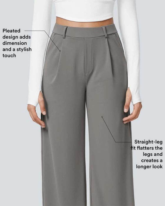 Gerade Hose In Unifarbe Mit Fall Für Anzug
