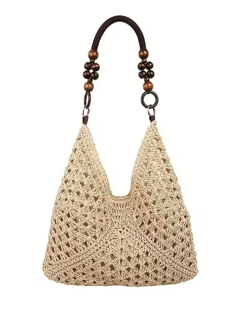 Tasche Ein Schulter Stroh