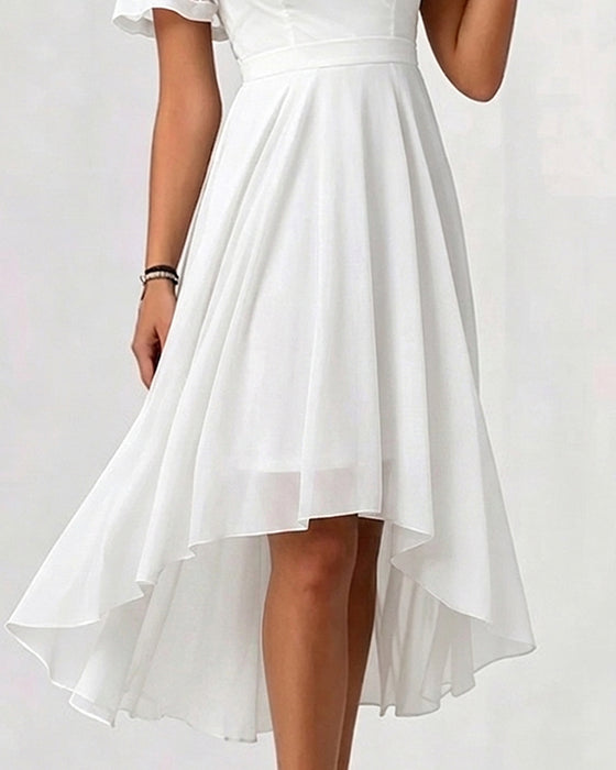 Kleid Mesh Patchwork Unregelmäßig
