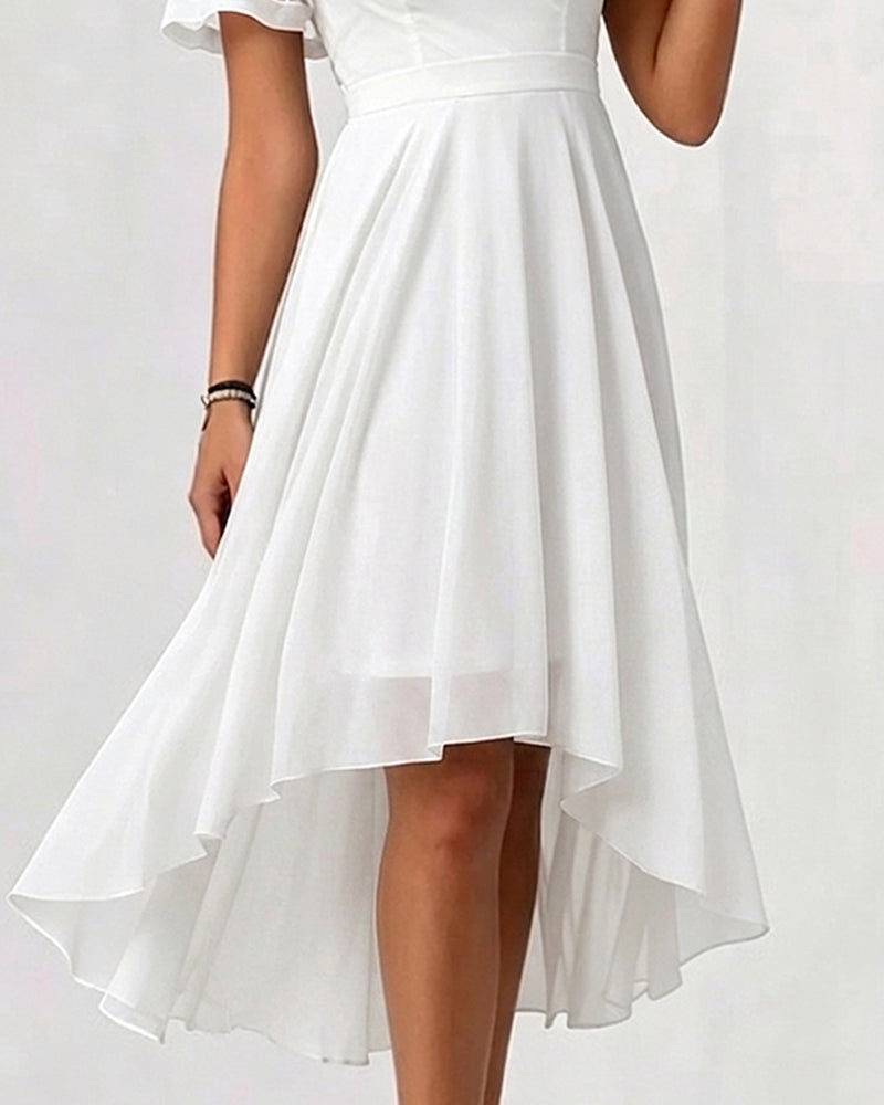 Kleid Mesh Patchwork Unregelmäßig