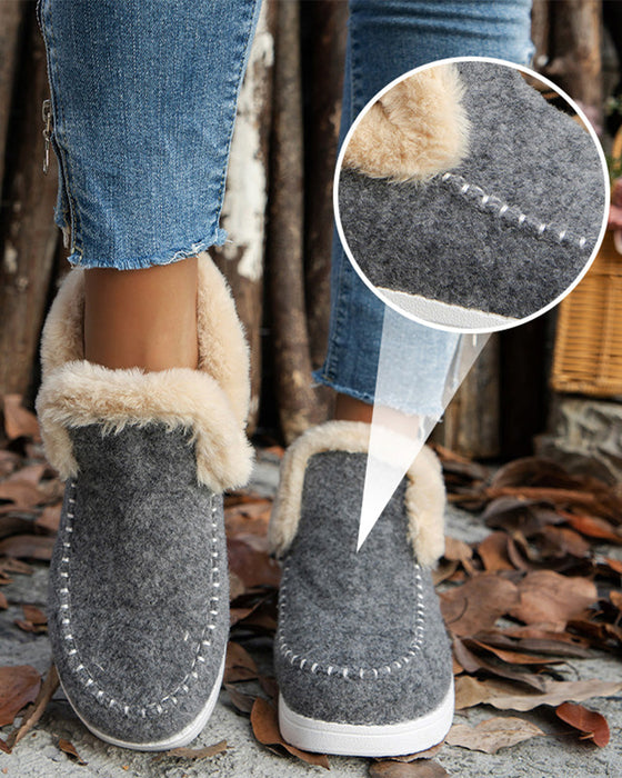 ❄️Damen Winterstiefeletten rutschfest mit Kunstfellfutter