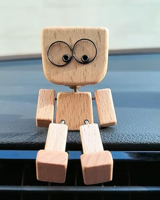 Holzfigur Charmant Wackelbeine Klein