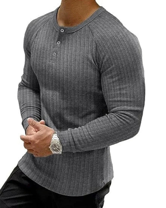 T-Shirt Vertikaler Streifen Langarm