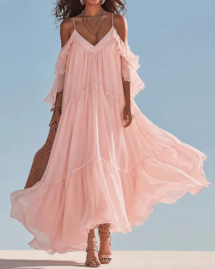 Kleid Camisole Rüsche Lässig