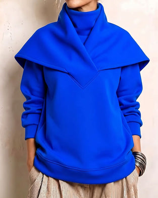 Sweatshirt Zweilagiger Turtleneck