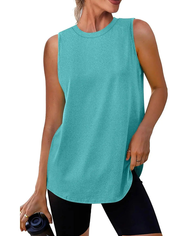 Tanktop locker geschnitten Unifarben ärmellos