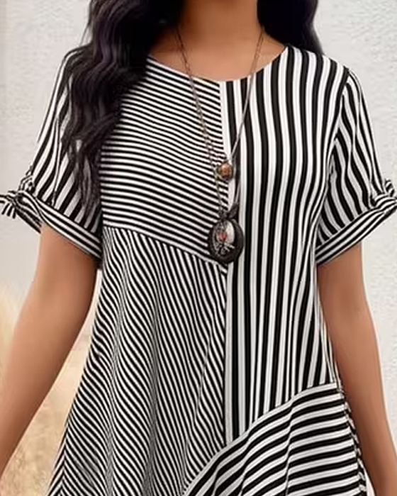 Kleid Gestreift Unregelmäßig