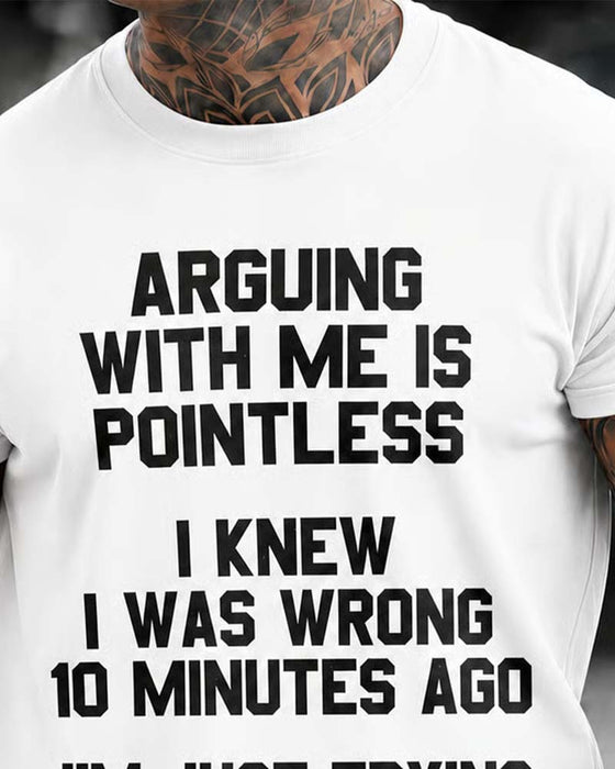 T-Shirt Herren Rundhals Buchstabe