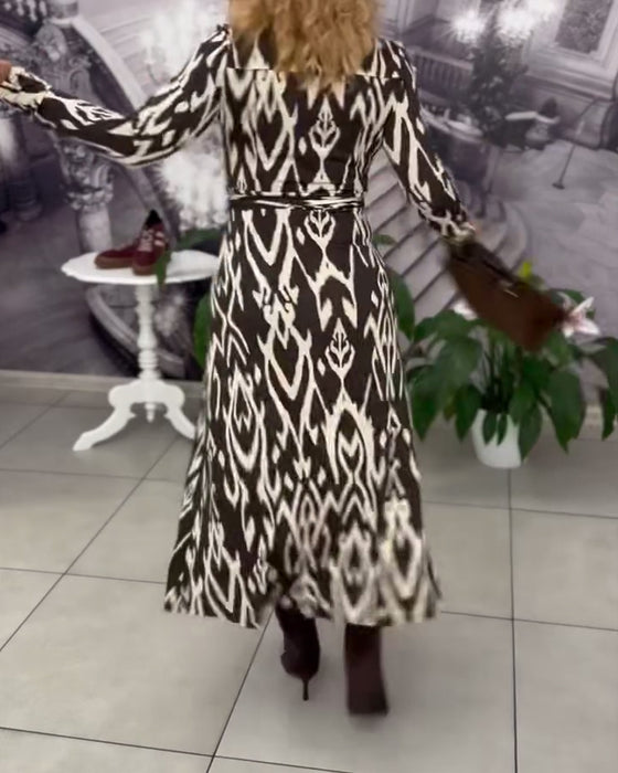 Kleid Mit Geometrischem Muster Merkmal