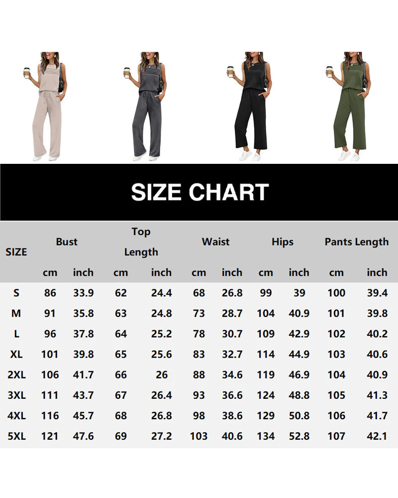 Zweiteiliges Set Plissierte Weste Top