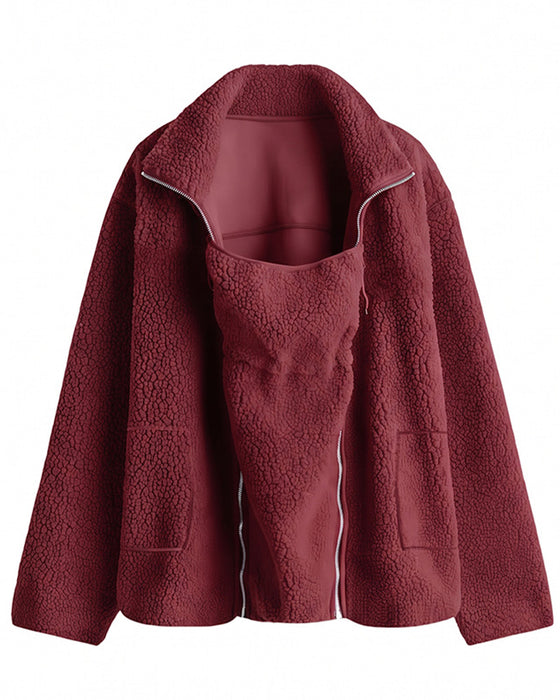 Damen 2-in-1 Hüftlange Lässige Sport Außenjacke