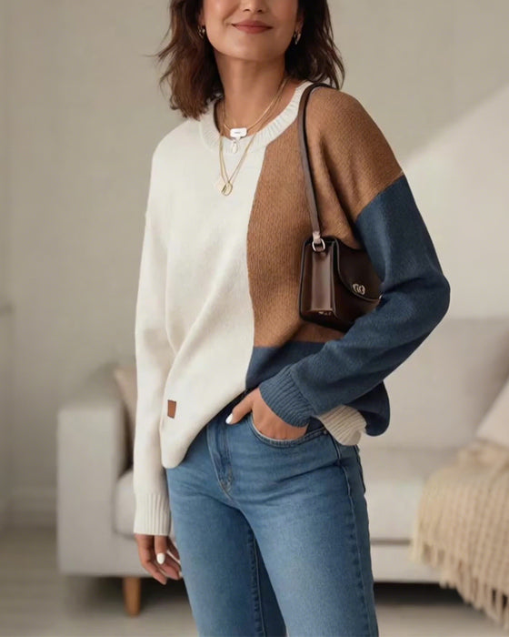 Pullover farbgebockt Mode