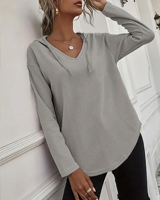 Kapuzenlangarm-Shirt – lässig