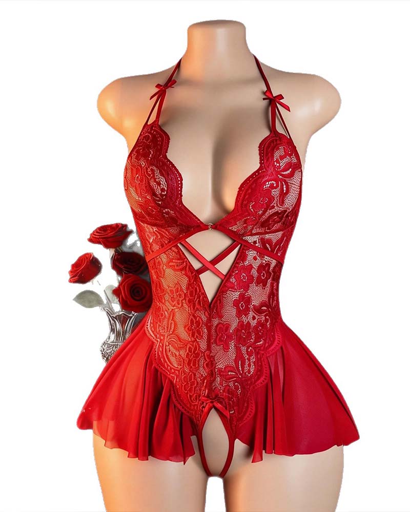 Sexy Lingerie Einfarbig Mit Kreuzträgern