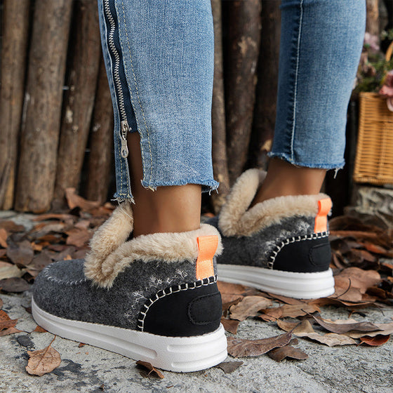 ❄️Damen Winterstiefeletten rutschfest mit Kunstfellfutter