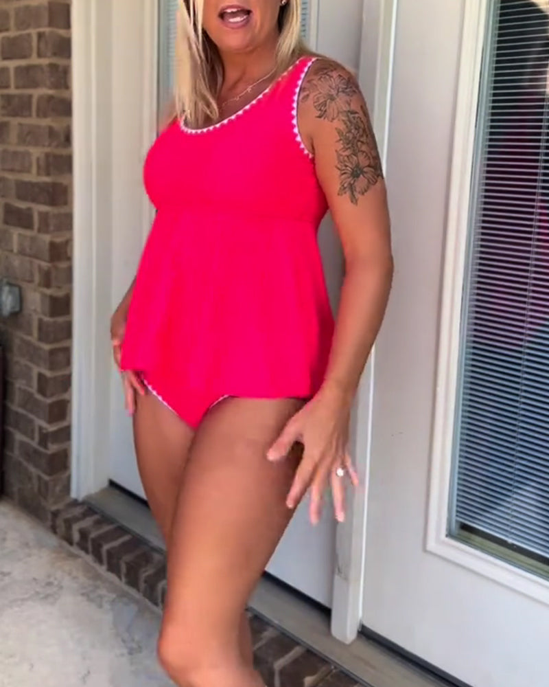 Tankini Stilvoller Kontrast Dreieck