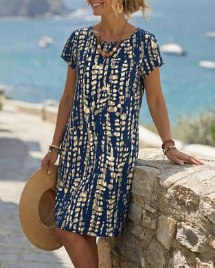Kleid Geometrisch Print Gerade