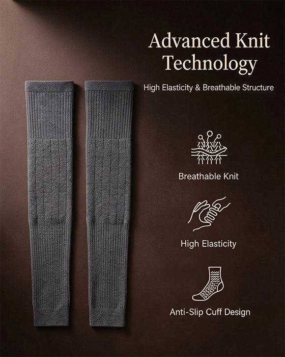 Fleecegefütterte Weichgestrickte Thermische Kniewärmer