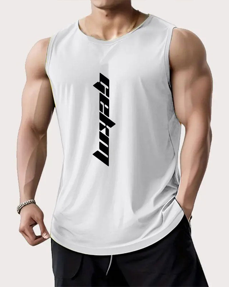 Tanktop Casual Buchstabendruck ärmellos