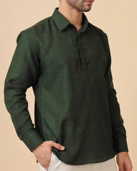 Hemd Herren Langarm Uni Farbe
