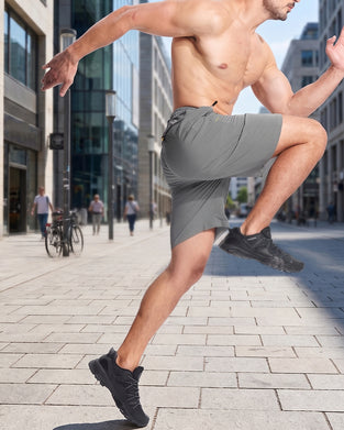 Shorts Gummibund Kordelzug Reißverschluss Sport