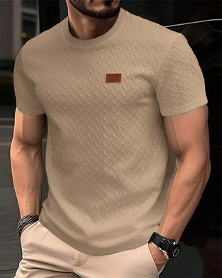 T-Shirt Herren Jacquard Kurzarm