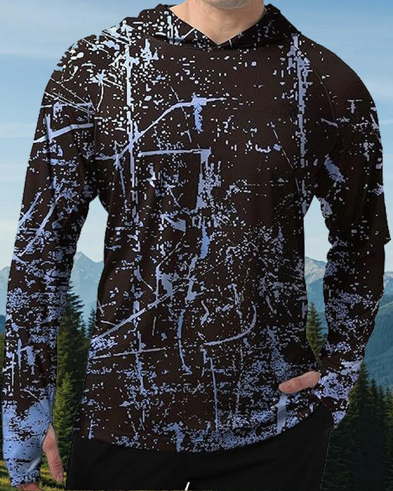 Herren Top Langarm Mit Print