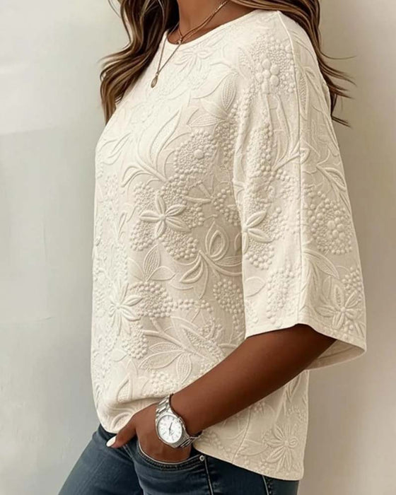 Bluse Damen Lässig Blumig