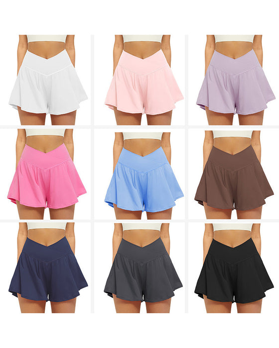 Shorts Mit Hoher Taille, Einfarbig