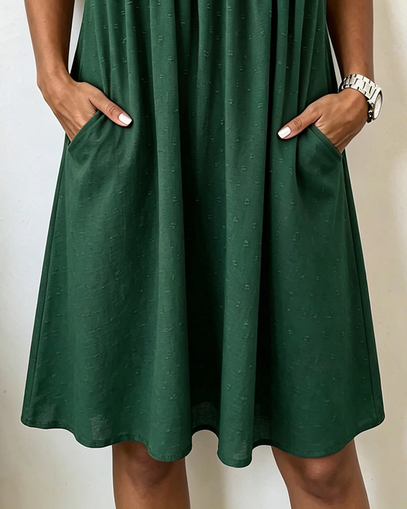 Kleid Ausschnitt Spitze Ärmellos