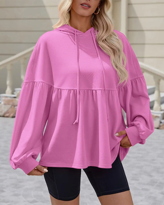 Sweatshirt Kapuze Kordelzug Locker