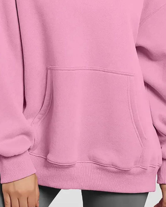 Hoodie Unifarbe Langarm Lässig