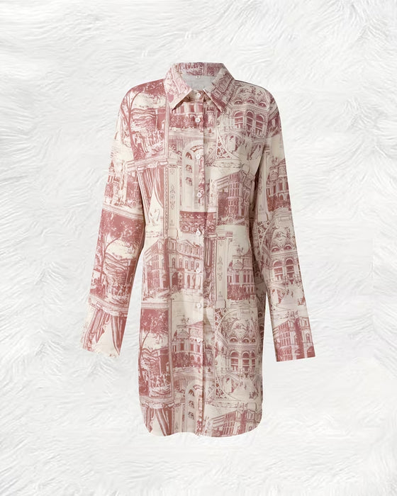 Kleid Locker Unregelmäßig Hemd Kragen