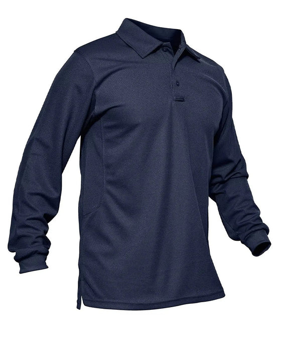 T-Shirt Polo Kragen Langer Ärmel Lässig