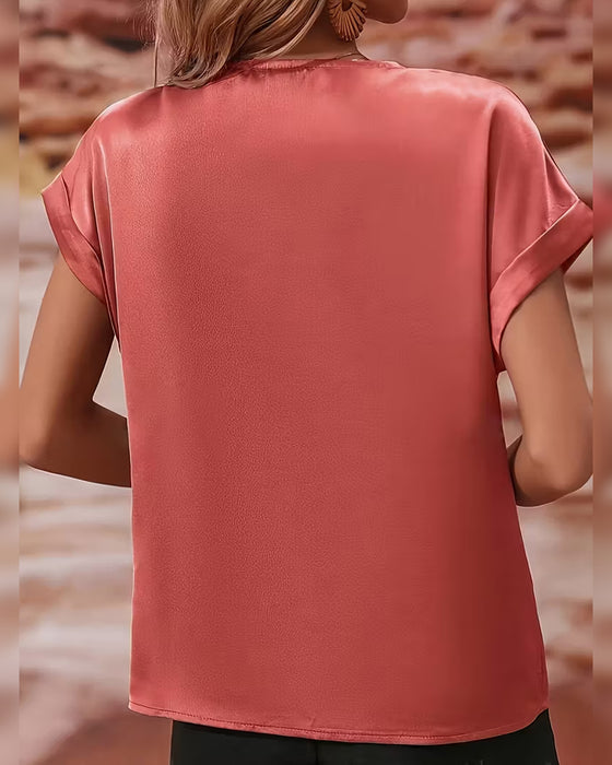 Bluse Kragenhalsteil Fließend