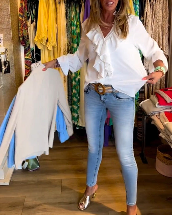 Designer-Rüschenblusen für Damen