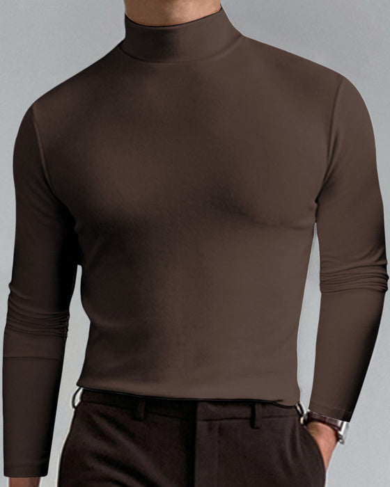 Herren Langarm T-Shirt Mit Schmalem Ausschnitt