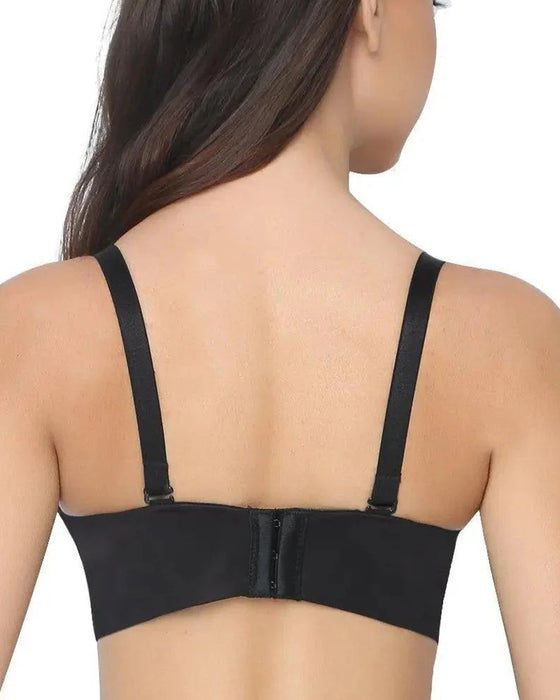 Gepolsterter, bügelloser Push-up-BH mit tiefem Ausschnitt – fügt zwei Körbchengrößen hinzu