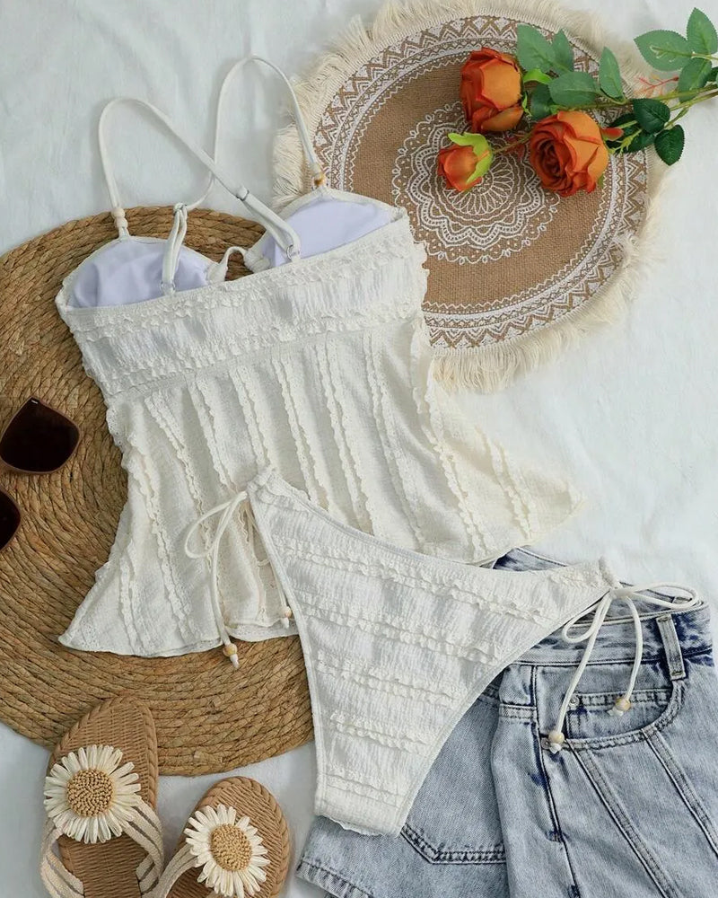 Tankini Strukturiert Mit Trägern