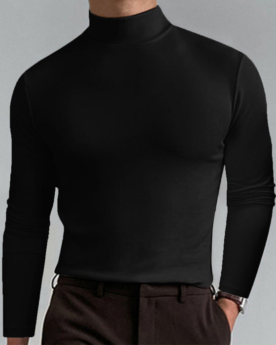 Herren Langarm T-Shirt Mit Schmalem Ausschnitt