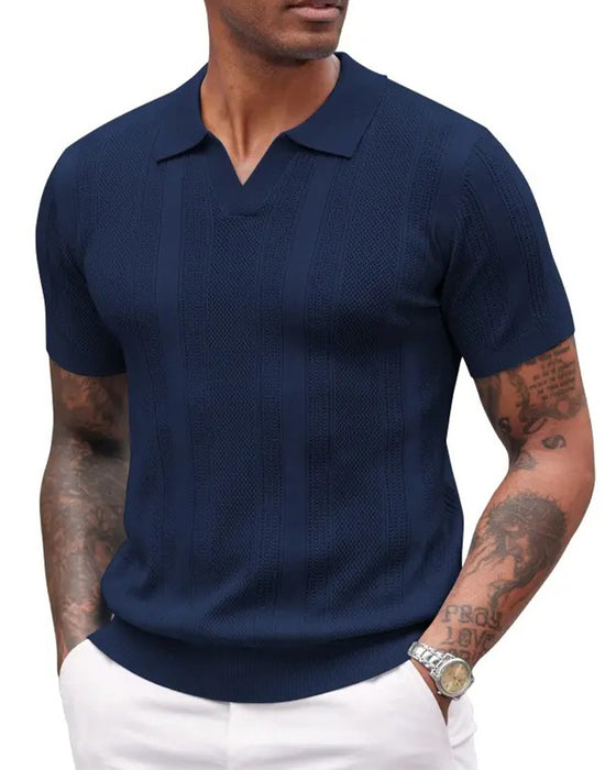 T-Shirt Polo Kragen Herren Kurzarm