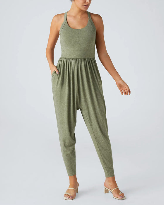 Overall Damen Rückenlos Bündchen