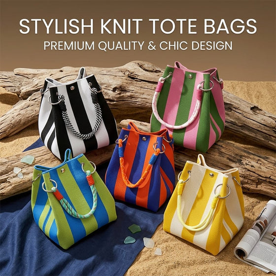 Tasche Mini Gestrickt Eimer Tote