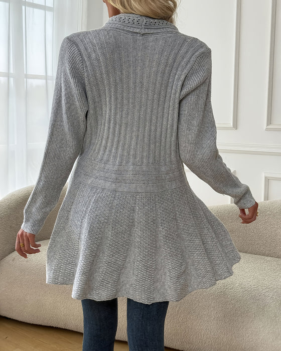 Strickjacke Pulloverjacke Mid-Length