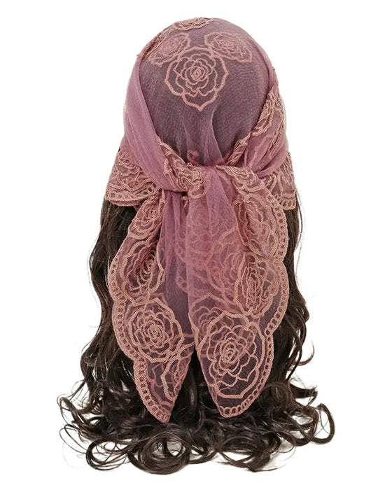 Blumen-Mesh Scallop Design Bandana