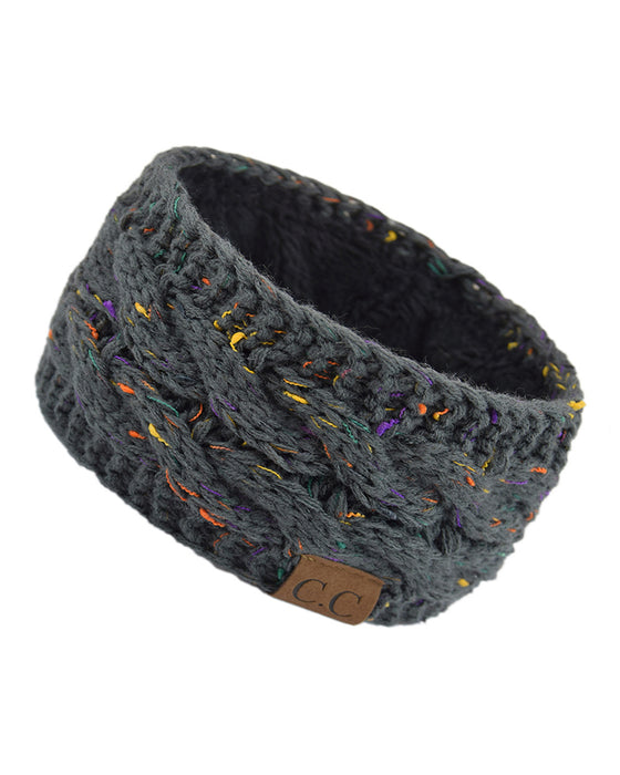 Fleece Gestricktes Stirnband Für Herbst Und Winter
