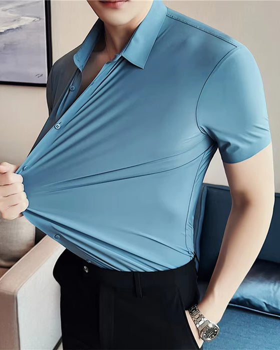 Hemden Herren Stretch Kurzarm Kleid