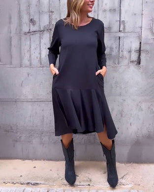 Lockeres Kleid Mit Tasche